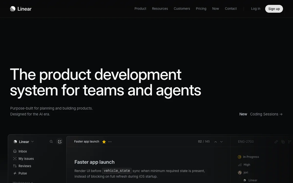 Linear — Dark Gradient SaaS preview