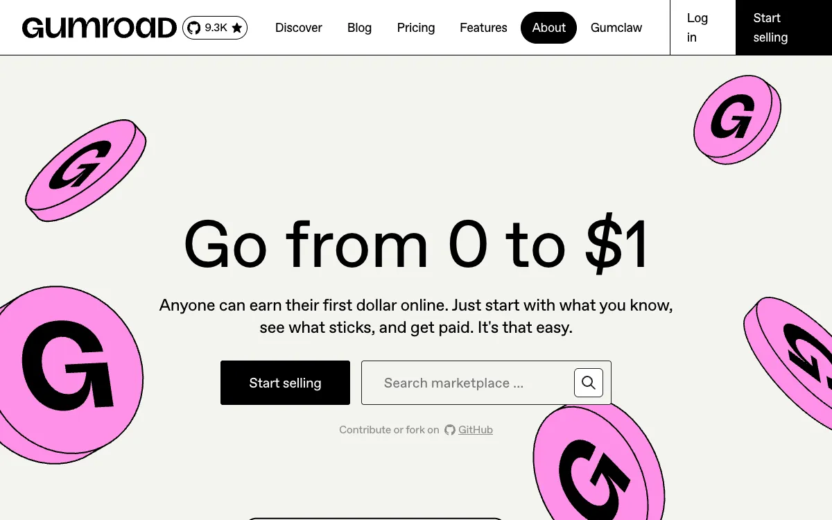 Gumroad — Bold Type-Driven preview