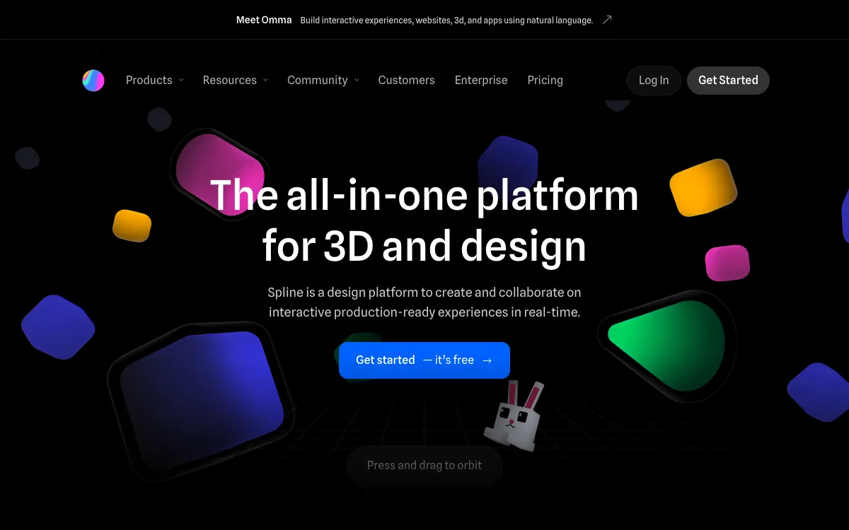 Spline — Neon Glassmorphism preview
