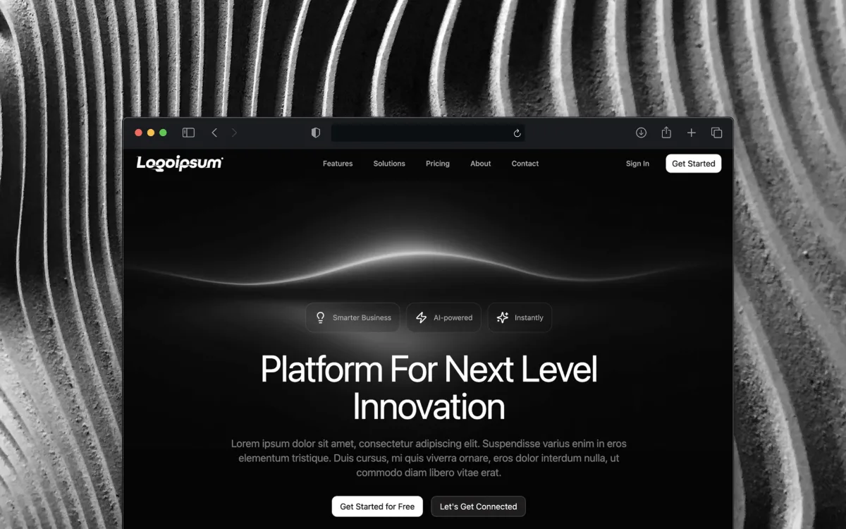 Radiant — Monochrome Premium Dark preview